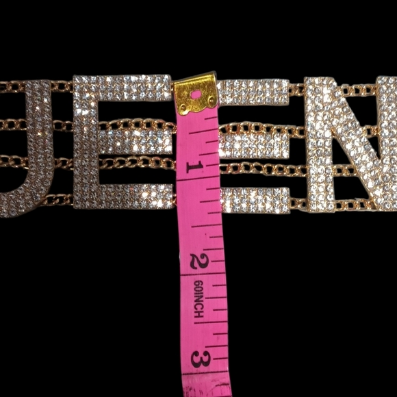 'QUEEN' Rhinestone Choker - Picture 5 of 5